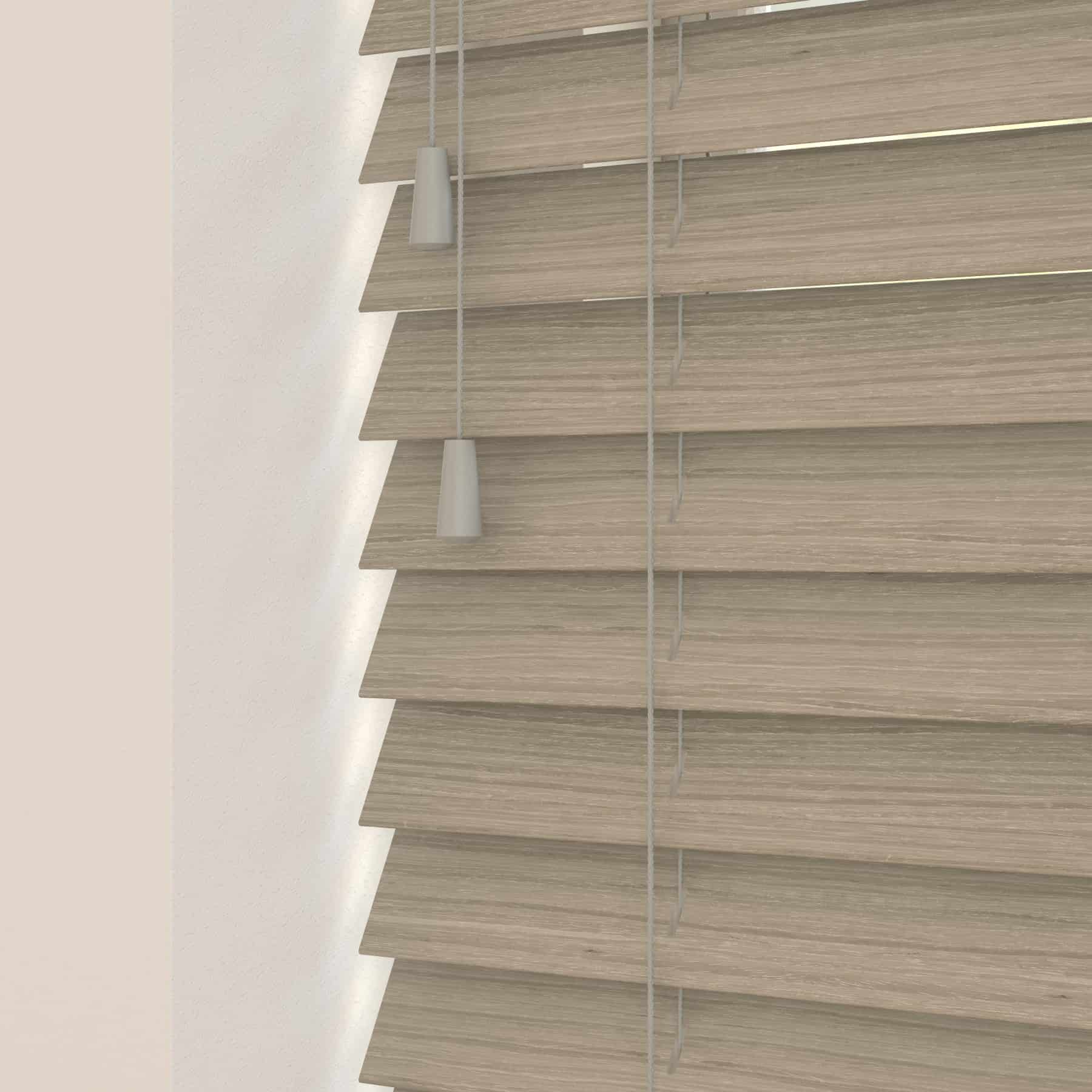 Montana Grey Wood Venetian Blind Shutters And Blinds Online   Montana Wood Venetian Blinds With Cords 